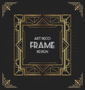 Art deco frame design for your design Royalty Free Stock Photo