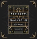 Art deco frame design for your design Royalty Free Stock Photo