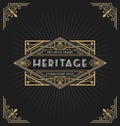 Art deco frame and label design Royalty Free Stock Photo