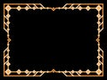 Art deco frame. Vintage linear border. Geometric frame in gold color in line art style with space for text. Design a template for Royalty Free Stock Photo