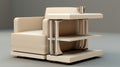 Art Deco Futurism 3d Chair Model With Refined Details