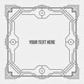 Art Deco geometric border/frame Royalty Free Stock Photo