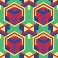 Art deco geometric color abstract pattern vector