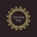 Art Deco geometric outline Monogram and Logo