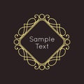 Art Deco geometric outline Monogram and Logo