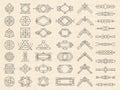 Art deco geometrical shapes. Modern design elements for emblems and logotypes triangles circles dividers frames and