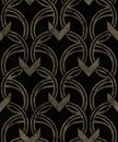Art Deco geometry pattern on watercolor seamless beige texture. Dark Hand made seamless background for cloth, fabric