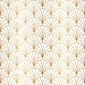 Art deco gold seamless pattern. Repeated golden fan patern. Abstract nouveau background prints design. Repeating geometric lattice Royalty Free Stock Photo