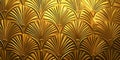 Art deco golden geometric background with 1920s-inspired symmetrical metallic patterns.