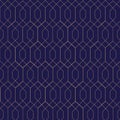 Art deco golden navy pattern. Vector art. Royalty Free Stock Photo