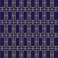 Art deco golden navy pattern. Vector art. Royalty Free Stock Photo