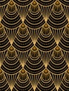 Art deco golden pattern