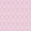 Art deco golden pink pattern. Vector art. Royalty Free Stock Photo