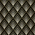 Art Deco Golden Seamless Pattern. Gatsby Luxury Retro Background