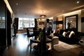 art deco home, with sleek and modern furnishings, creating a stylish and chic atmosphere