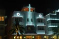 Art Deco Hotel in South Beach at Night Royalty Free Stock Photo