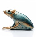 Art Deco Inspired Blue And Gold Mouse Sculpture