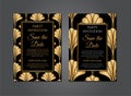 Art Deco Invitation Design in Gold and Black