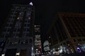 320 south boston with its bright cupola and BOK tower beyond downtown Tulsa OK at night