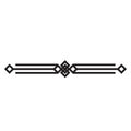 Art deco line border. Modern arabic black frames, decorative lines borders and geometric label frame vector design Royalty Free Stock Photo