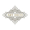 Art deco logo. Vintage label design. Retro badges.