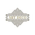 Art deco logo. Vintage label design. Retro badges.