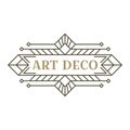 Art deco logo. Vintage label design. Retro badges.