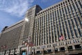 The Art Deco Merchandise Mart building on The Chicago River, 1930. Chicago, Illinois, USA. Sptember 16, 2016. Royalty Free Stock Photo