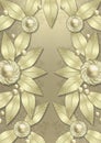 Art Deco Metallic Leaf background