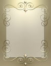 Art Deco metallic swirl frame