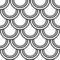 Art Deco motif in seamless decorative geometric pattern Royalty Free Stock Photo