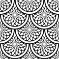 Art Deco motif in seamless decorative geometric pattern Royalty Free Stock Photo