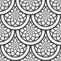 Art Deco motif in seamless decorative geometric pattern Royalty Free Stock Photo