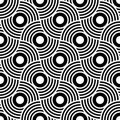 Art Deco motif in seamless decorative geometric pattern Royalty Free Stock Photo