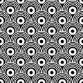 Art Deco motif in seamless decorative geometric pattern Royalty Free Stock Photo