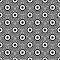 Art Deco motif in seamless pattern. Decorative fish scale texture Royalty Free Stock Photo