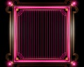 art deco neon pink frame on black background Royalty Free Stock Photo