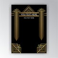 Art Deco page design antique style .