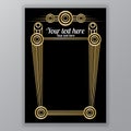 Art Deco golden black page template