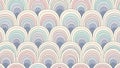 Art Deco Pastel Scallop Pattern - Seamless Geometric Arches Royalty Free Stock Photo