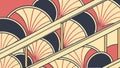 Art Deco pattern design, decorative style, geometric art, vintage ornament, elegant pattern vector design Generative AI Royalty Free Stock Photo