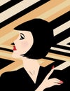 Art Deco Portrait of a Lady