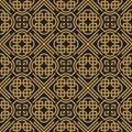 Art deco retro geometric decorative seamless pattern Royalty Free Stock Photo