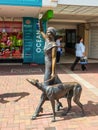 Art deco sculpture at the shoppingcenter in Napier, New Zealand