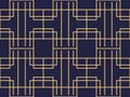 Art deco seamless pattern. Background with a pattern of lines, style 1920s, 1930s. Vector Royalty Free Stock Photo