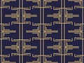 Art deco seamless pattern. Background with a pattern of lines, style 1920s, 1930s. Vector Royalty Free Stock Photo