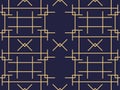 Art deco seamless pattern. Background with a pattern of lines, style 1920s, 1930s. Vector Royalty Free Stock Photo