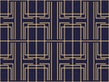 Art deco seamless pattern. Background with a pattern of lines, style 1920s, 1930s. Vector Royalty Free Stock Photo