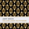 Art Deco seamless pattern black white and gold colours 09