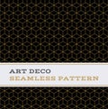 Art Deco seamless pattern black white and gold colours 11